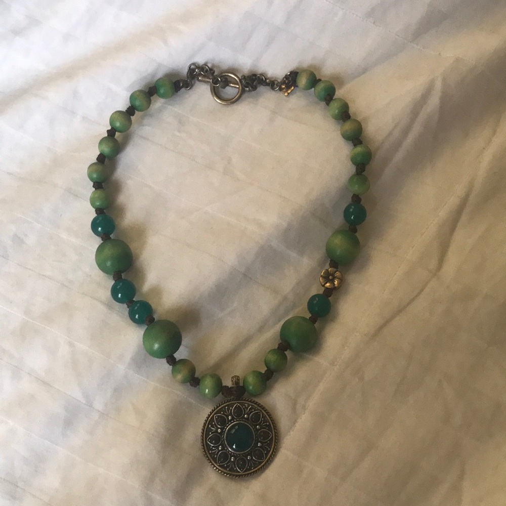 Green Fossil necklace